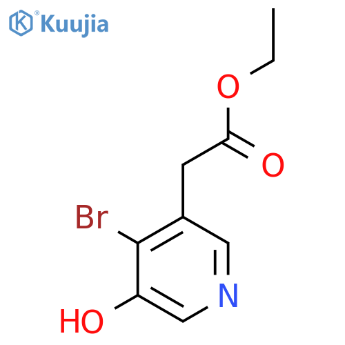 Ethyl 4-bromo-3-hydroxypyridine-5-acetate structure