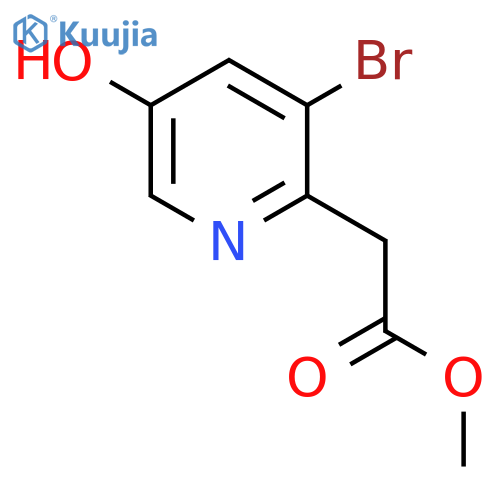 Methyl 3-bromo-5-hydroxypyridine-2-acetate structure