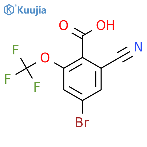 4-Bromo-2-cyano-6-(trifluoromethoxy)benzoic acid structure