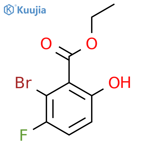 Ethyl 2-bromo-3-fluoro-6-hydroxybenzoate structure