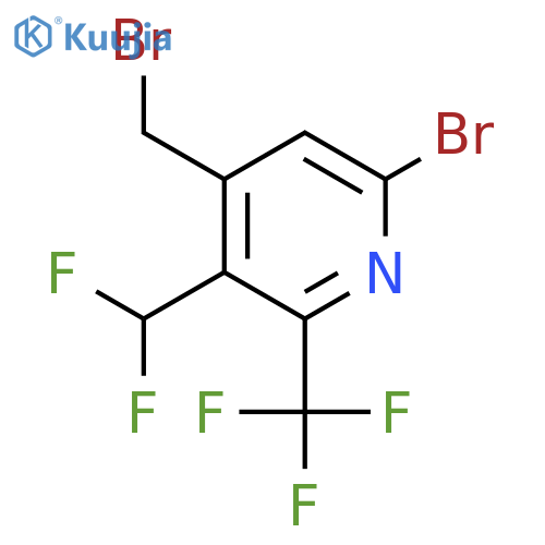 6-Bromo-4-(bromomethyl)-3-(difluoromethyl)-2-(trifluoromethyl)pyridine structure