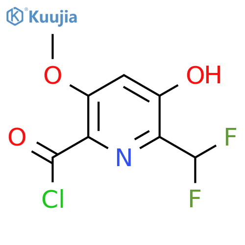2-(Difluoromethyl)-3-hydroxy-5-methoxypyridine-6-carbonyl chloride structure