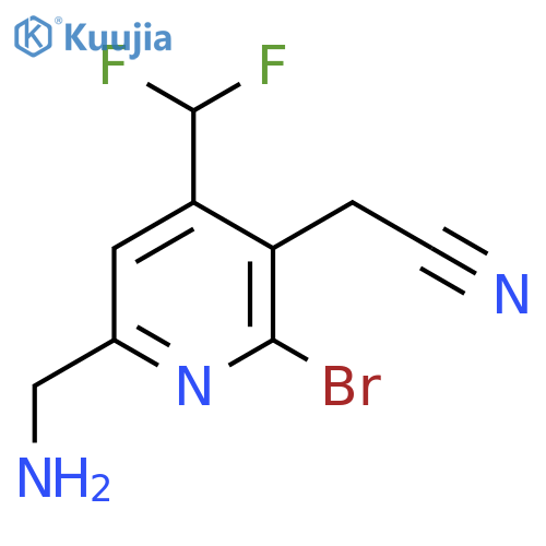 6-(Aminomethyl)-2-bromo-4-(difluoromethyl)pyridine-3-acetonitrile structure