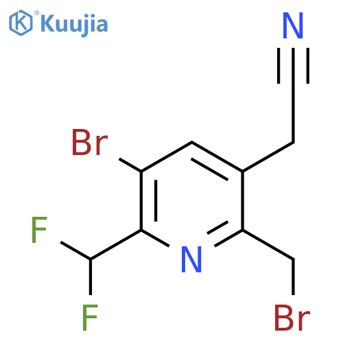3-Bromo-6-(bromomethyl)-2-(difluoromethyl)pyridine-5-acetonitrile structure