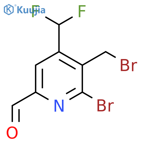 2-Bromo-3-(bromomethyl)-4-(difluoromethyl)pyridine-6-carboxaldehyde structure