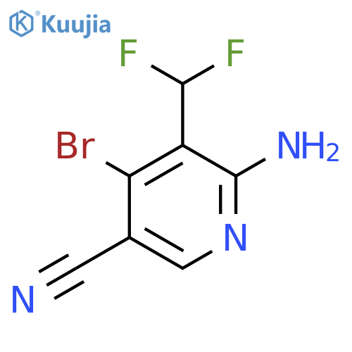 2-Amino-4-bromo-5-cyano-3-(difluoromethyl)pyridine structure