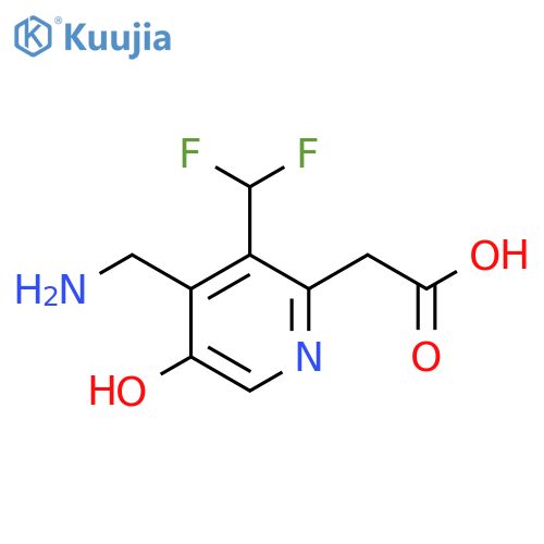 4-(Aminomethyl)-3-(difluoromethyl)-5-hydroxypyridine-2-acetic acid structure