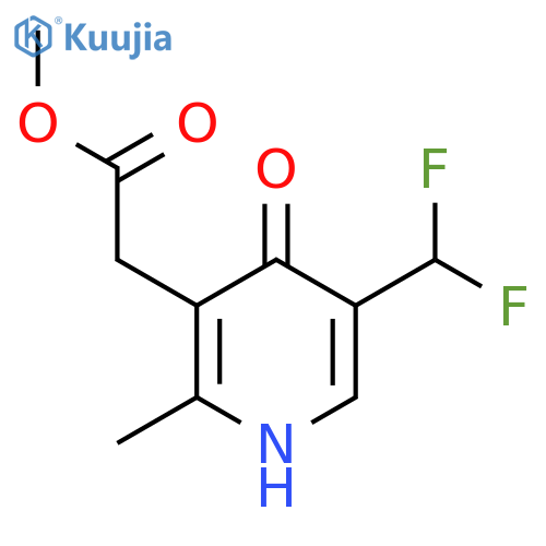 Methyl 5-(difluoromethyl)-4-hydroxy-2-methylpyridine-3-acetate structure
