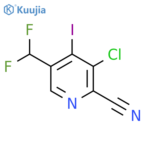 3-Chloro-2-cyano-5-(difluoromethyl)-4-iodopyridine structure