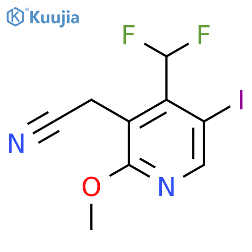4-(Difluoromethyl)-5-iodo-2-methoxypyridine-3-acetonitrile structure