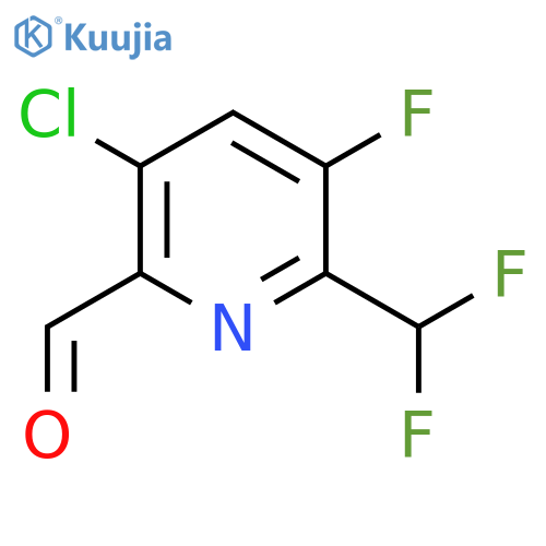 5-Chloro-2-(difluoromethyl)-3-fluoropyridine-6-carboxaldehyde structure