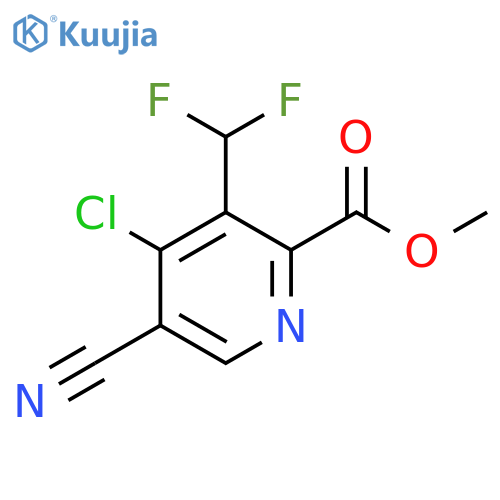 Methyl 4-chloro-5-cyano-3-(difluoromethyl)pyridine-2-carboxylate structure