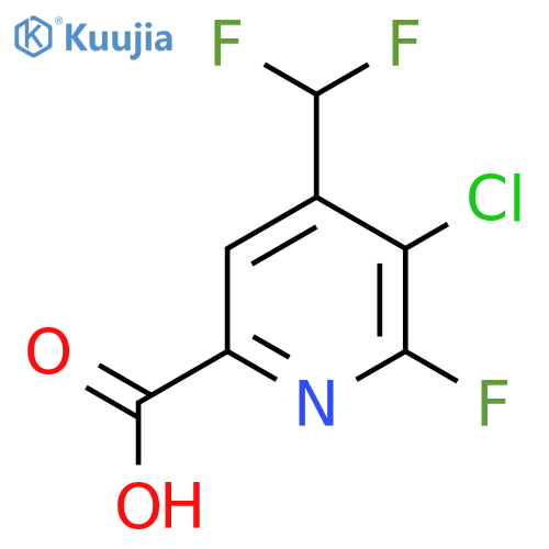3-Chloro-4-(difluoromethyl)-2-fluoropyridine-6-carboxylic acid structure