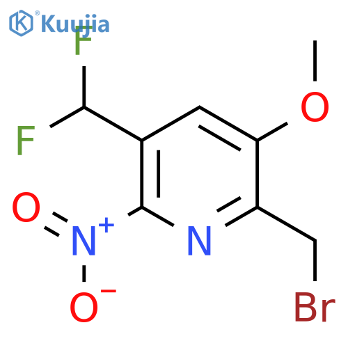 2-(Bromomethyl)-5-(difluoromethyl)-3-methoxy-6-nitropyridine structure