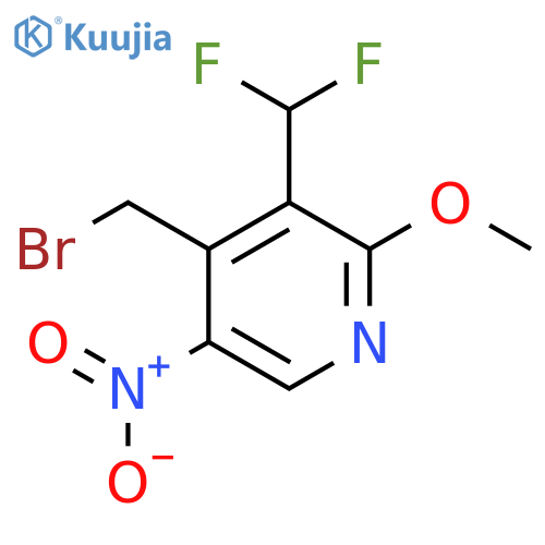 4-(Bromomethyl)-3-(difluoromethyl)-2-methoxy-5-nitropyridine structure
