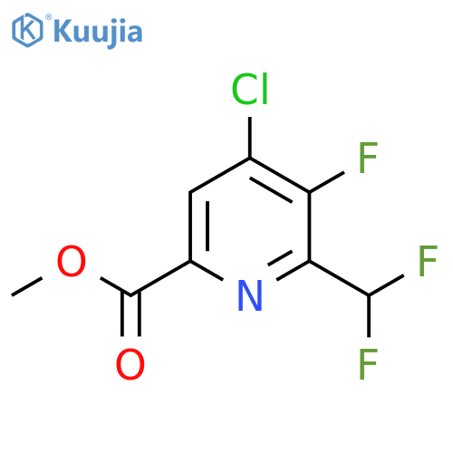 Methyl 4-chloro-2-(difluoromethyl)-3-fluoropyridine-6-carboxylate structure