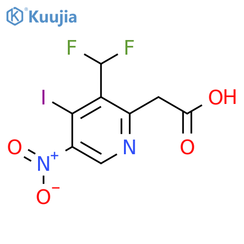 3-(Difluoromethyl)-4-iodo-5-nitropyridine-2-acetic acid structure