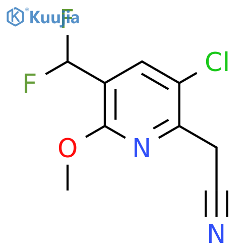 3-Chloro-5-(difluoromethyl)-6-methoxypyridine-2-acetonitrile structure