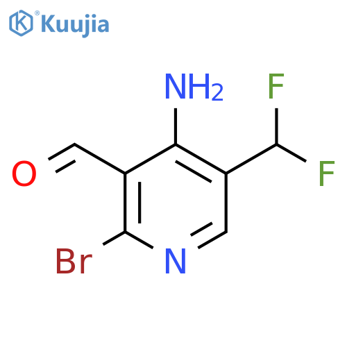 4-Amino-2-bromo-5-(difluoromethyl)pyridine-3-carboxaldehyde structure