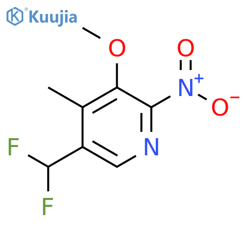 5-(Difluoromethyl)-3-methoxy-4-methyl-2-nitropyridine structure