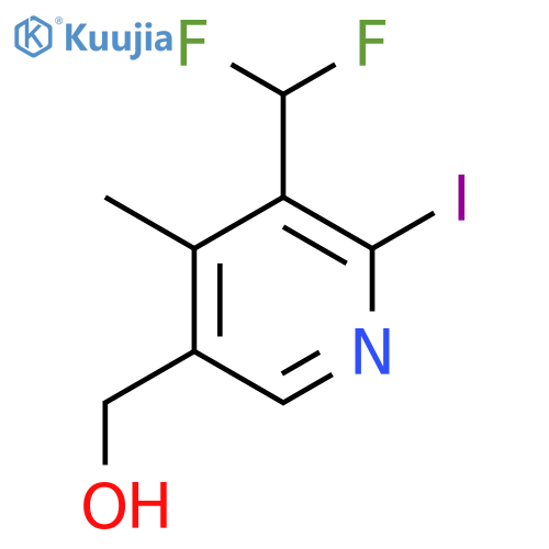 3-(Difluoromethyl)-2-iodo-4-methylpyridine-5-methanol structure