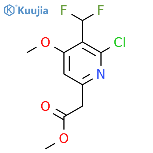 Methyl 2-chloro-3-(difluoromethyl)-4-methoxypyridine-6-acetate structure