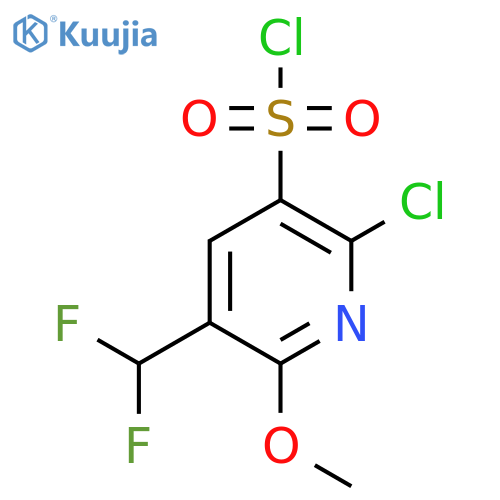 2-Chloro-5-(difluoromethyl)-6-methoxypyridine-3-sulfonyl chloride structure