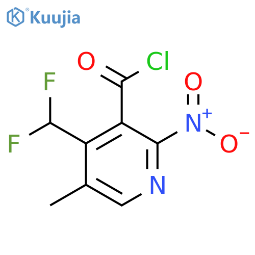 4-(Difluoromethyl)-5-methyl-2-nitropyridine-3-carbonyl chloride structure