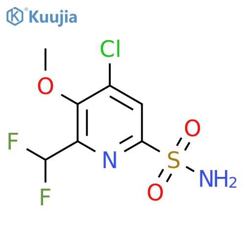 4-Chloro-2-(difluoromethyl)-3-methoxypyridine-6-sulfonamide structure