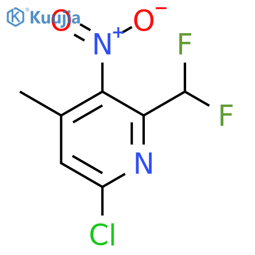 6-Chloro-2-(difluoromethyl)-4-methyl-3-nitropyridine structure