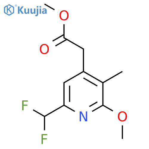 Methyl 6-(difluoromethyl)-2-methoxy-3-methylpyridine-4-acetate structure