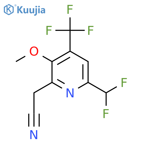 6-(Difluoromethyl)-3-methoxy-4-(trifluoromethyl)pyridine-2-acetonitrile structure