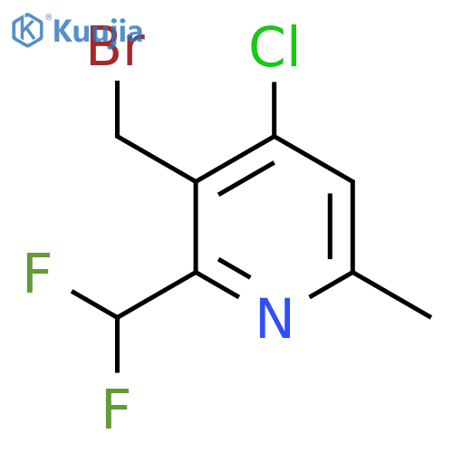 3-(Bromomethyl)-4-chloro-2-(difluoromethyl)-6-methylpyridine structure
