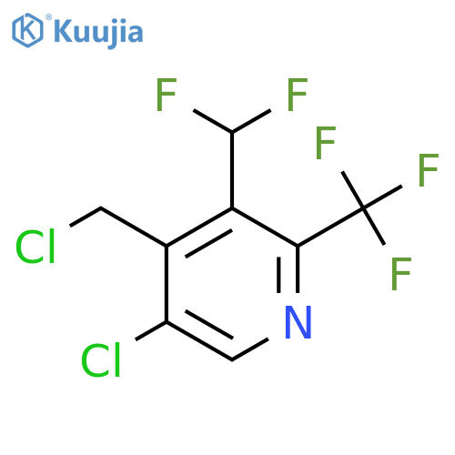 5-Chloro-4-(chloromethyl)-3-(difluoromethyl)-2-(trifluoromethyl)pyridine structure