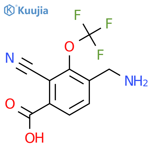 4-Aminomethyl-2-cyano-3-(trifluoromethoxy)benzoic acid structure