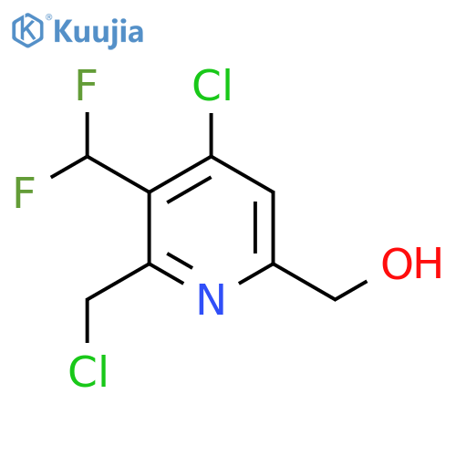 4-Chloro-2-(chloromethyl)-3-(difluoromethyl)pyridine-6-methanol structure