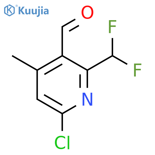 6-Chloro-2-(difluoromethyl)-4-methylpyridine-3-carboxaldehyde structure