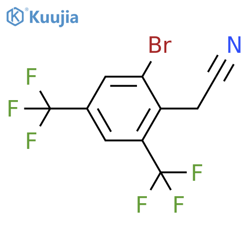 2-Bromo-4,6-bis(trifluoromethyl)phenylacetonitrile structure