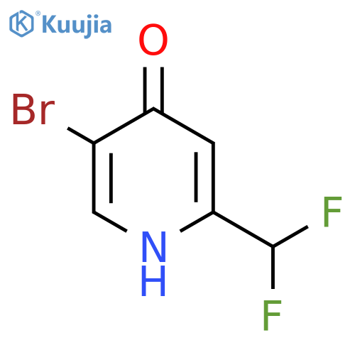 5-Bromo-2-(difluoromethyl)pyridin-4-ol structure