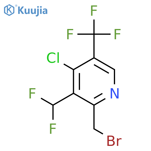 2-(Bromomethyl)-4-chloro-3-(difluoromethyl)-5-(trifluoromethyl)pyridine structure