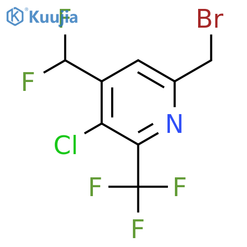 6-(Bromomethyl)-3-chloro-4-(difluoromethyl)-2-(trifluoromethyl)pyridine structure