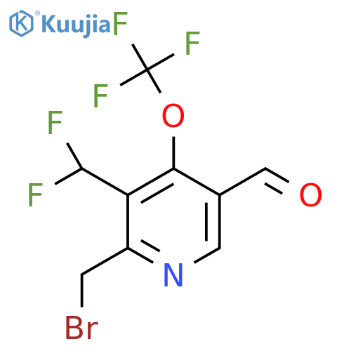 2-(Bromomethyl)-3-(difluoromethyl)-4-(trifluoromethoxy)pyridine-5-carboxaldehyde structure