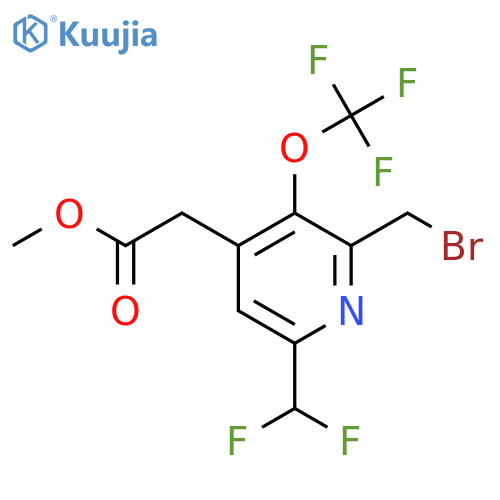 Methyl 2-(bromomethyl)-6-(difluoromethyl)-3-(trifluoromethoxy)pyridine-4-acetate structure