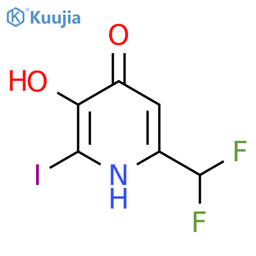 6-(Difluoromethyl)-3,4-dihydroxy-2-iodopyridine structure