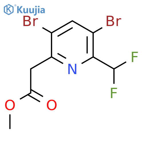 Methyl 3,5-dibromo-2-(difluoromethyl)pyridine-6-acetate structure