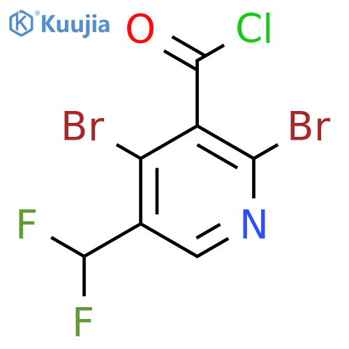 2,4-Dibromo-5-(difluoromethyl)pyridine-3-carbonyl chloride structure