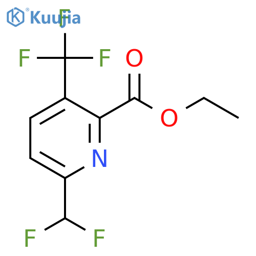 Ethyl 6-(difluoromethyl)-3-(trifluoromethyl)pyridine-2-carboxylate structure