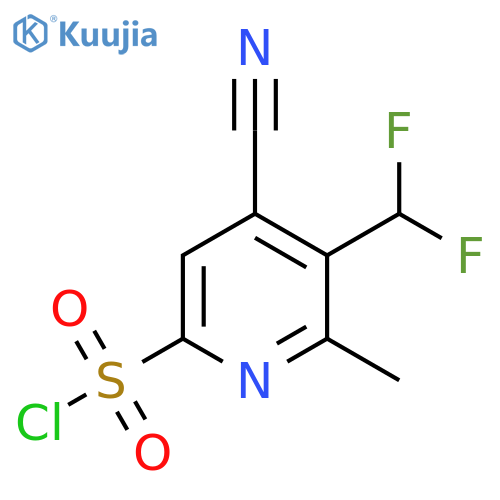 4-Cyano-3-(difluoromethyl)-2-methylpyridine-6-sulfonyl chloride structure