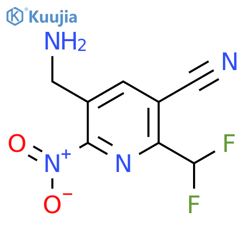 3-(Aminomethyl)-5-cyano-6-(difluoromethyl)-2-nitropyridine structure