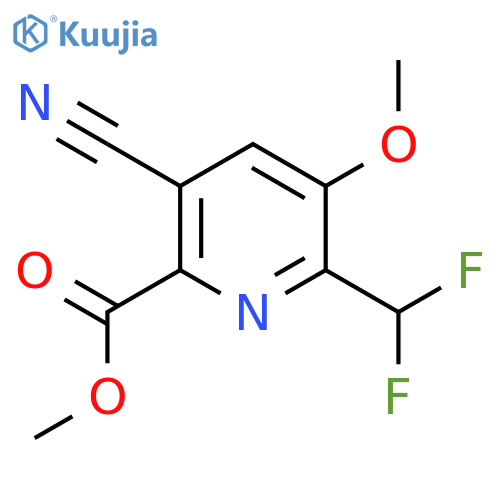 Methyl 5-cyano-2-(difluoromethyl)-3-methoxypyridine-6-carboxylate structure